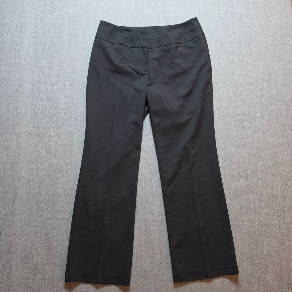Apt 9 Dress Pants Womens 10P Black Straight Leg Stretch Career Trousers